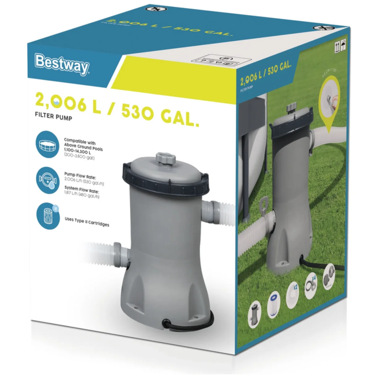 Pompa Filtrująca Do basenu 2006l/h Bestway 58383 - obrazek 10