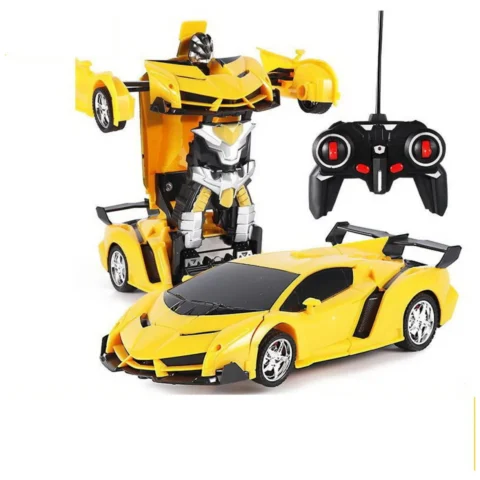 Auto Robot 2w1 Pilot R/C Światło Dźwięk Drift Żółty