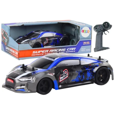 Autko Zdalnie Sterowane RC 1:18 Gumowe Koła Drift Niebieski