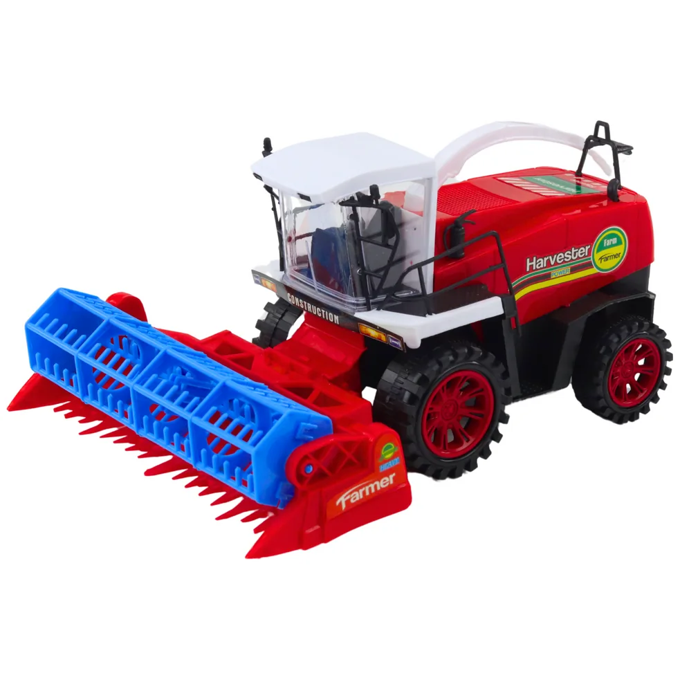 Kombajn Zbożowy Farmerski Rolniczy Heder Napęd Czerwony - obrazek 2
