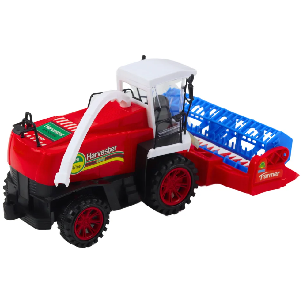 Kombajn Zbożowy Farmerski Rolniczy Heder Napęd Czerwony - obrazek 3