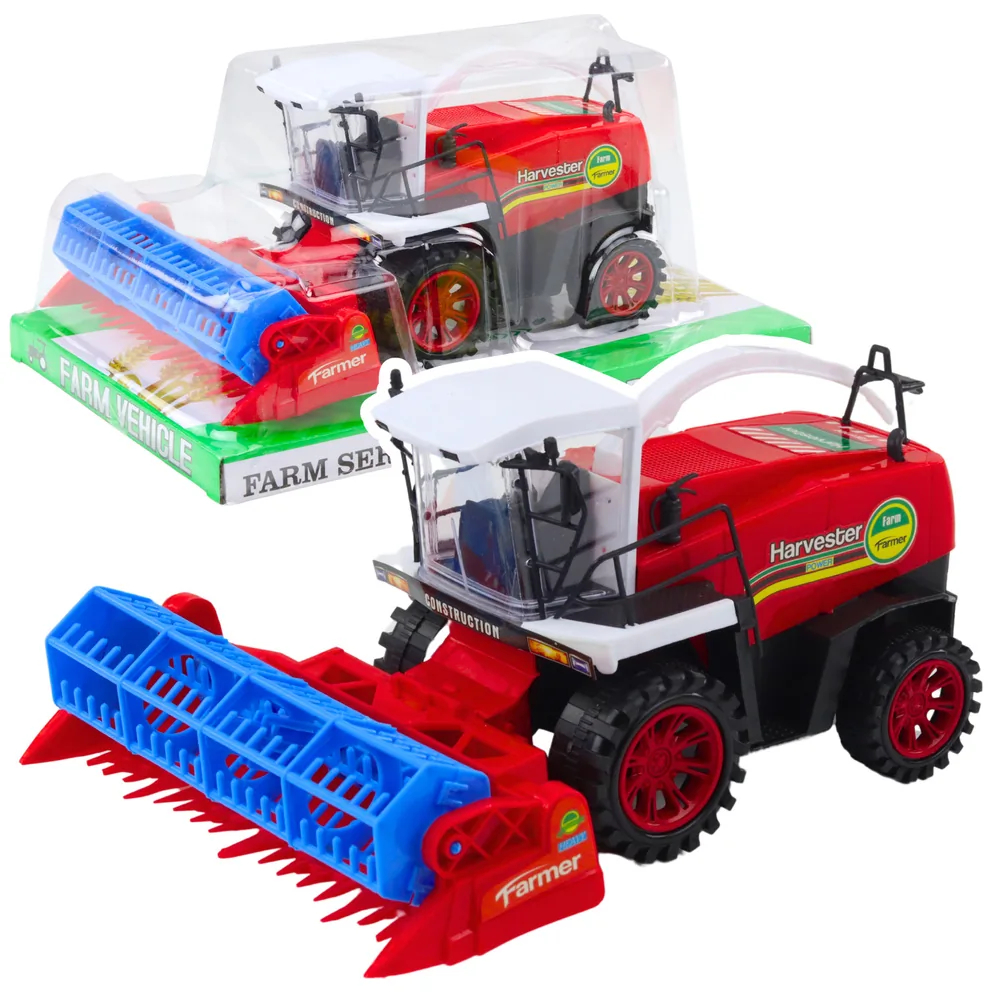 Kombajn Zbożowy Farmerski Rolniczy Heder Napęd Czerwony