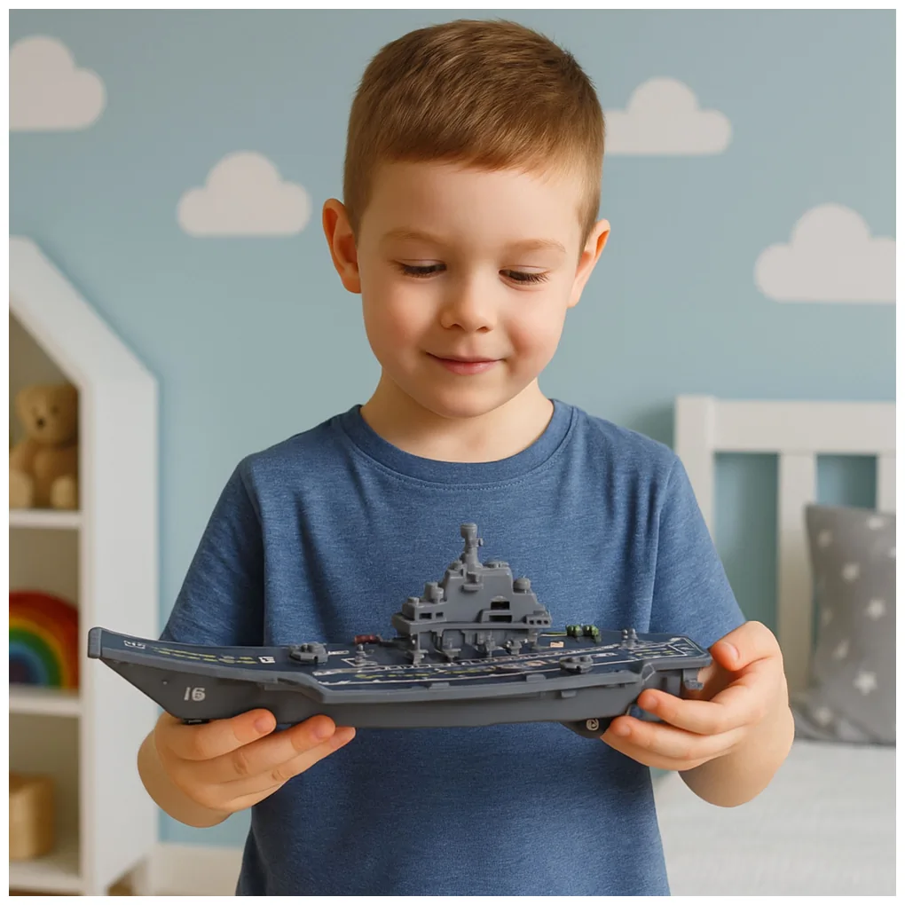 Lotniskowiec Militarny Wojskowy Napęd Światła Dźwięki 24 cm - obrazek 5