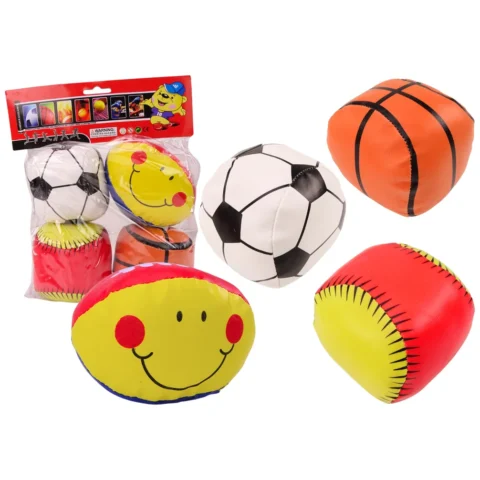 Miękkie Piłki Sportowe Koszykówka Rugby Piłka Nożna Baseball Zestaw 4ele.