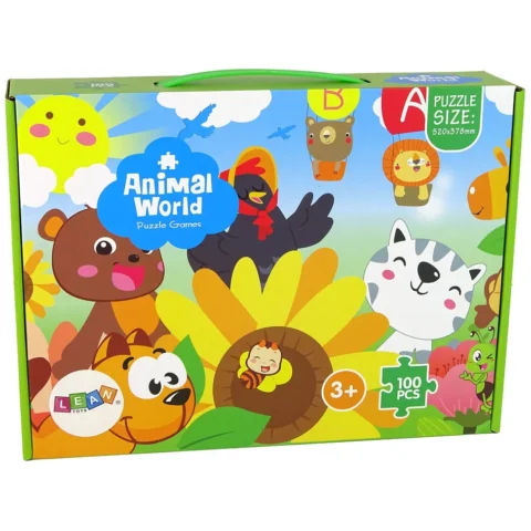 Puzzle Dla Dzieci Układanka Zwierzątka 100 elem.