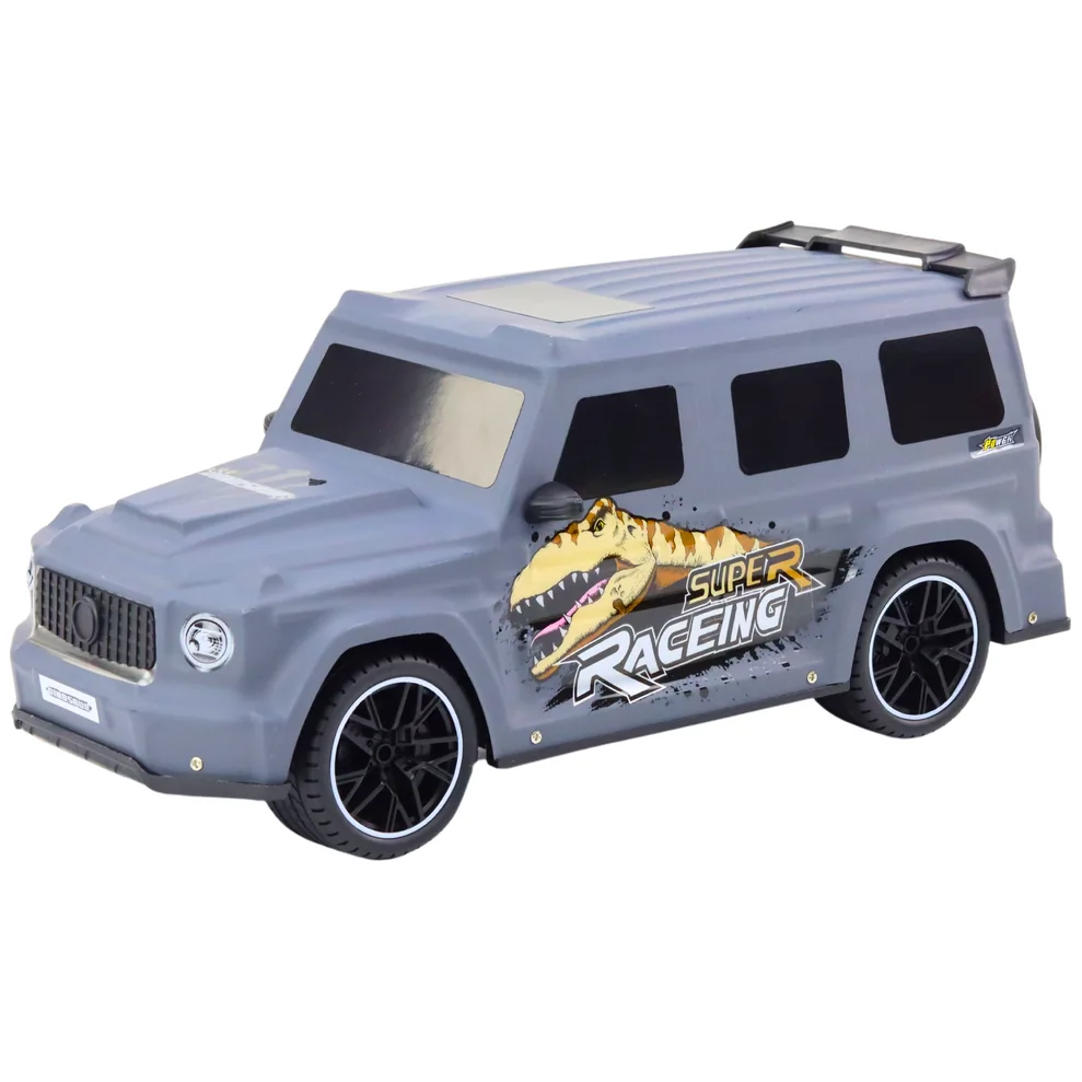 Auto Zdalnie Sterowane RC z Dinozaurem w Skali 1:10 Szare - obrazek 2