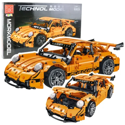 Klocki Konstrukcyjne Samochód GT Racing Pomarańczowy 1:14 1268 el.