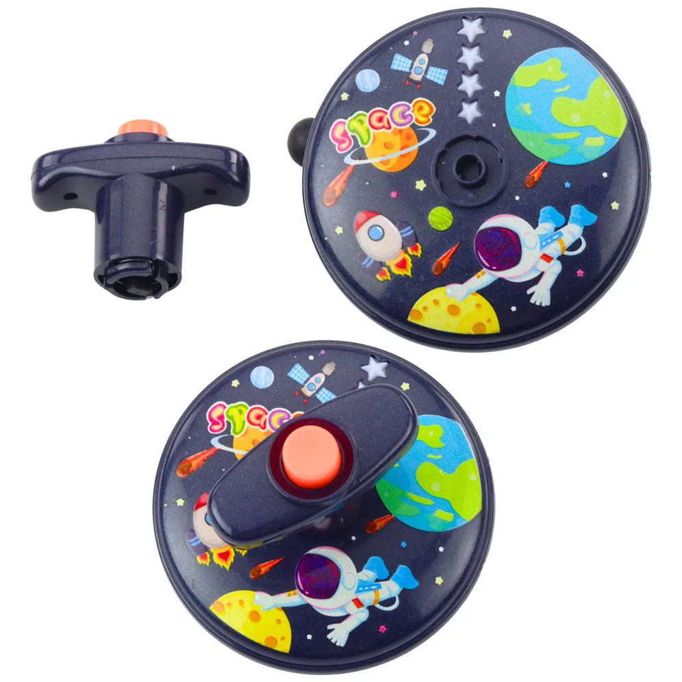 Kolorowy Świecący Dysk Kosmos Ufo Kręcący Bączek Spinning Top - obrazek 2