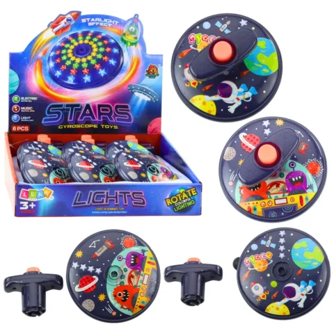 Kolorowy Świecący Dysk Kosmos Ufo Kręcący Bączek Spinning Top