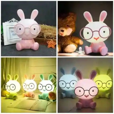 LAMPKA NOCNA DLA DZIECI KRÓLIK LAMPA BIURKOWA USB NA BIURKO PREZENT RÓŻ EAN (GTIN): 5906700040269