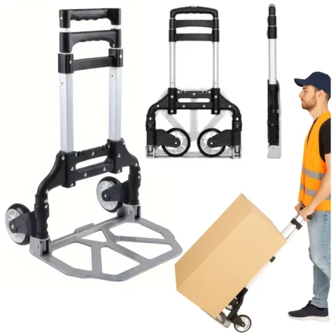 Lekki Wózek Transportowy Magazynowy Składany Aluminiowy 70kg