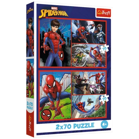Puzzle - 2x70 - Pajęcze historie - Disney Marvel Spiderman - Trefl 34443