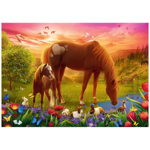 Puzzle - 500 - Konie na łące - Trefl 37451