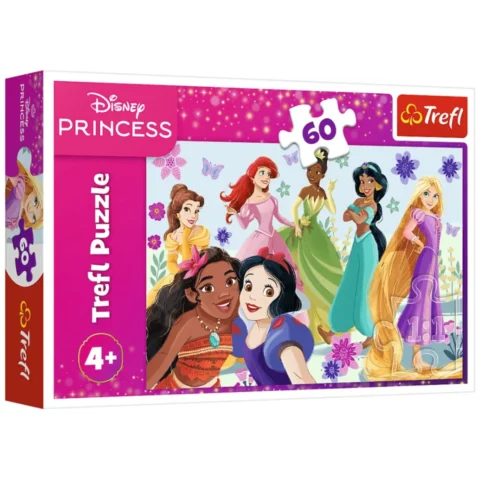Puzzle - 60 - Księżniczki w akcji - Disney Princess - Trefl 17409