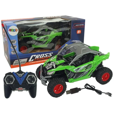 Terenowe Auto Cross Country Zdalnie Sterowane Pilot 27 MHz Zielone