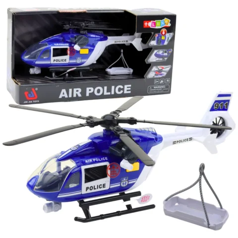 Helikopter Policyjny Hak Nosze Światła Dźwięki 1:14