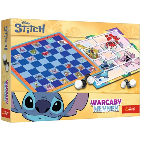 Gra planszowa Warcaby i Młynek Lilo & Stitch Trefl 02799