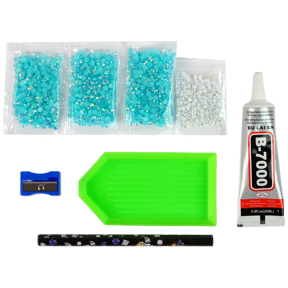 Zestaw Kreatywny Renifer DIY Diamenty Kryształki Niebieski - obrazek 3