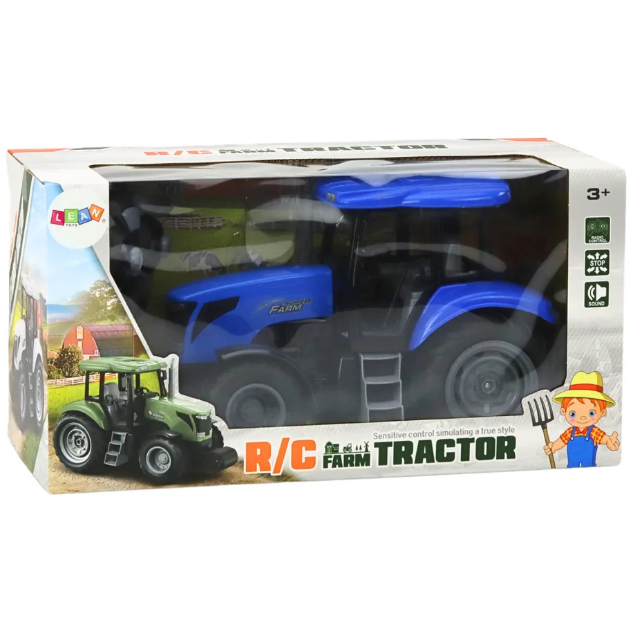 Traktor Zdalnie Sterowany RC 2.4G Dźwięki Niebieski - obrazek 4