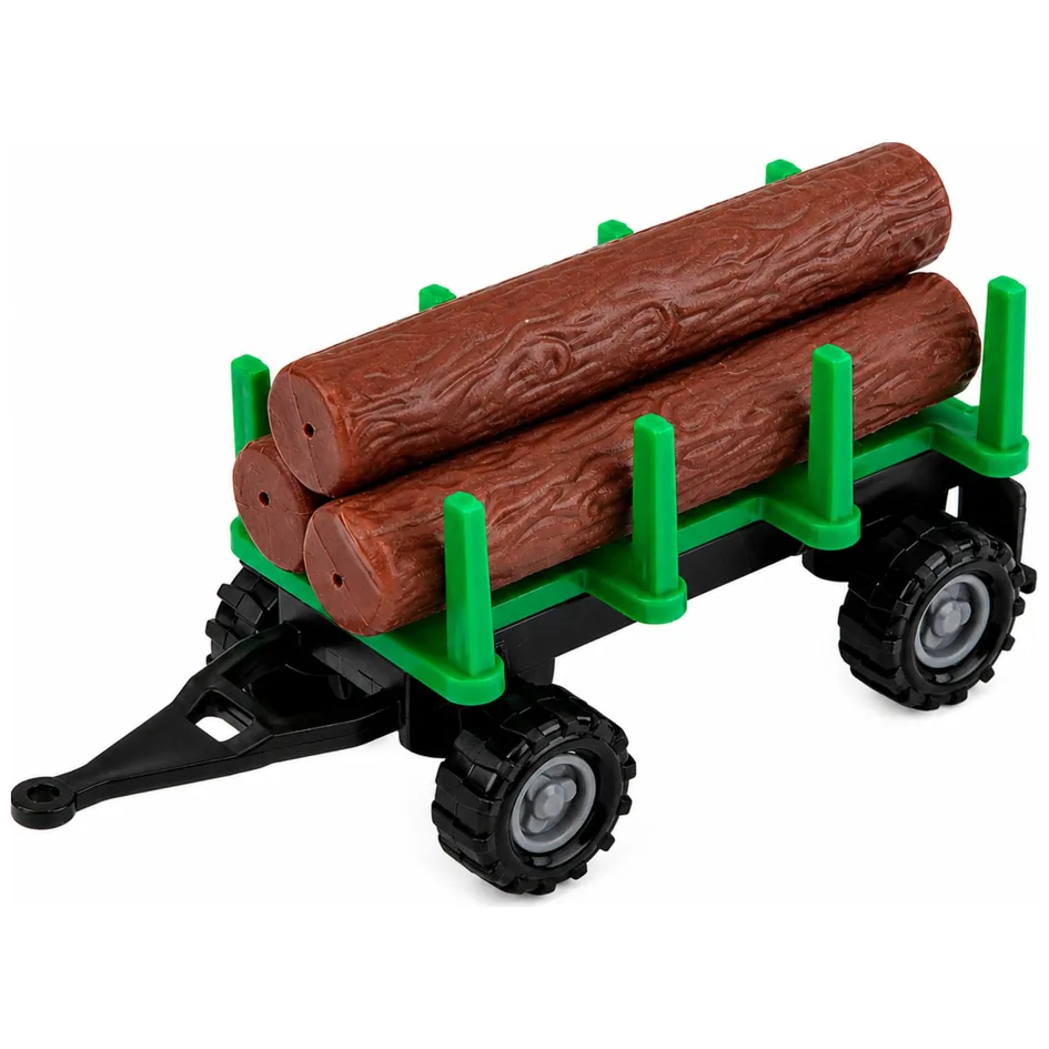 Zestaw Pojazdy Rolnicze Traktor Sieczkarnia Przyczepa Do Drewna 1:68 4 szt. - obrazek 4