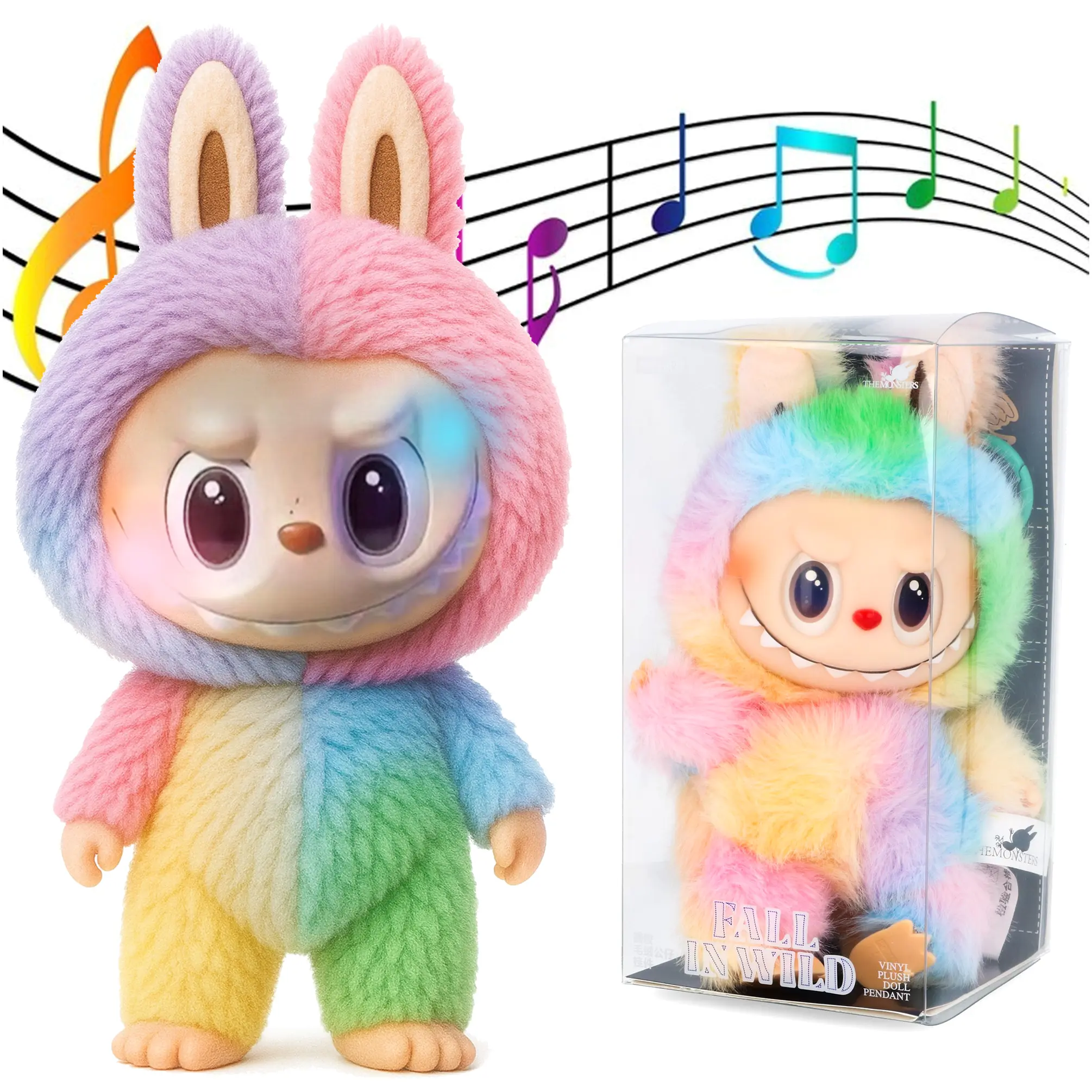 MASKOTKA BRELOK NIESPODZIANKA LABUBU INTERAKTYWNA ŚPIEWAJĄCA la bubu