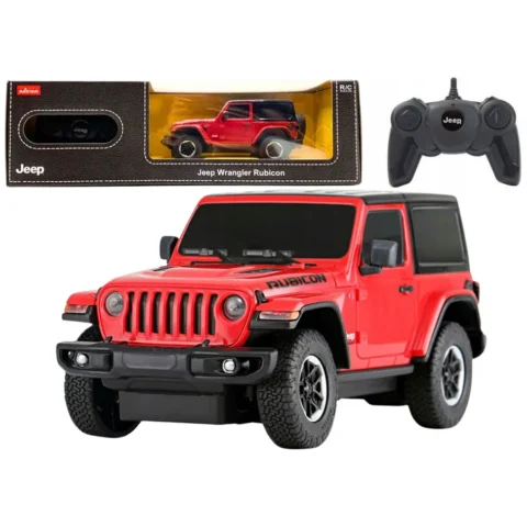 Auto JEEP Wrangler JL Rubicon Zdalnie Sterowany RC Rastar Czerwony 1:24