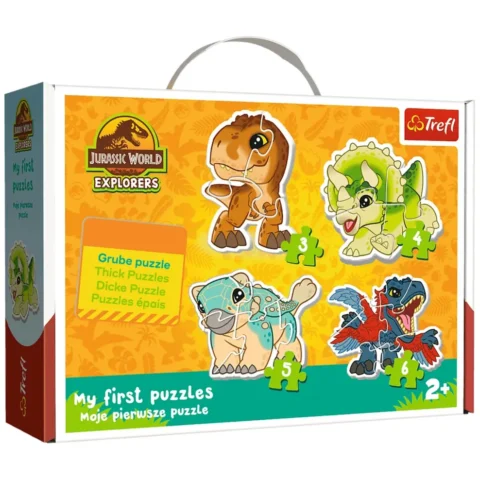 Puzzle - Baby Classic (3, 4, 5, 6) - Urocze dinozaury - Jurassic World - Trefl 36138