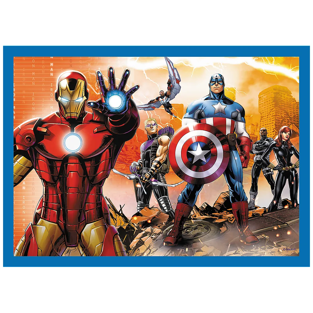 Puzzle - 4w1 (25, 48, 50, 70) - Odważni Avengersi - Trefl 34386 - obrazek 2