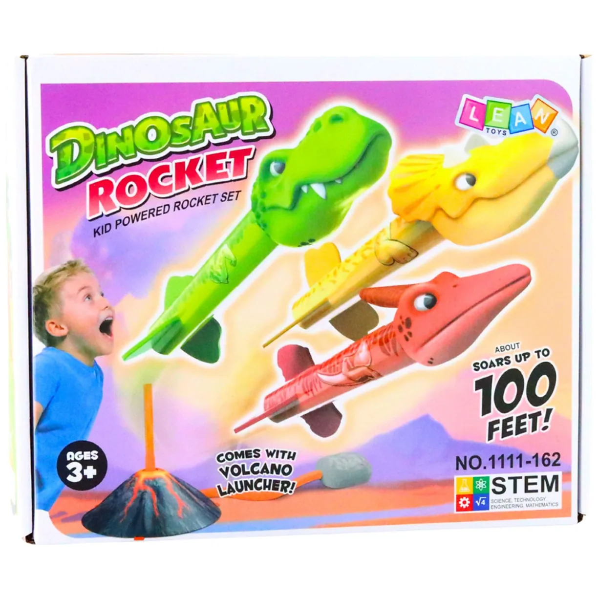 Zestaw Wyrzutnia Dinozaurów Wulkan Rakiety Piankowe Kolorowe - obrazek 5