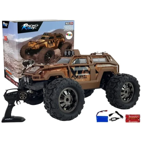 Auto Rajdowe Off-Road Zdalnie Sterowane Brązowa 2.4G 1:18 35 km/h Kontrola Prędkości