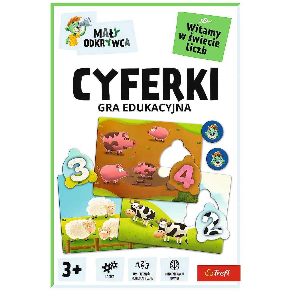 Gra edukacyjna dla dzieci Cyferki Mały Odkrywca Trefl 02810 - obrazek 3