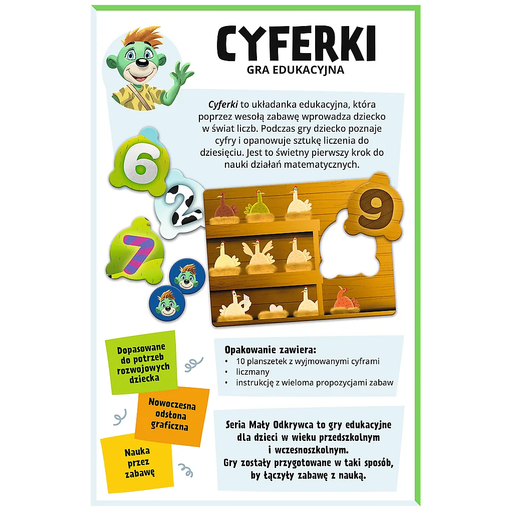 Gra edukacyjna dla dzieci Cyferki Mały Odkrywca Trefl 02810 - obrazek 4