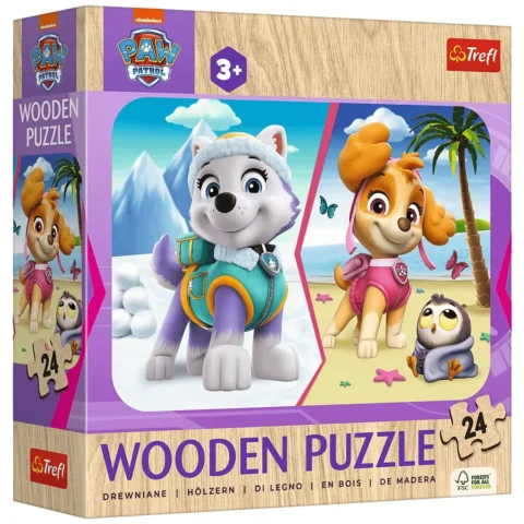 Puzzle Drewniane - 24 - Dziewczęcy Psi Patrol - Trefl 20266