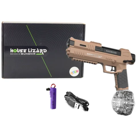 Pistolet Broń Na Wodę Automatyczny Brązowy Przeźroczysty Pojemnik
