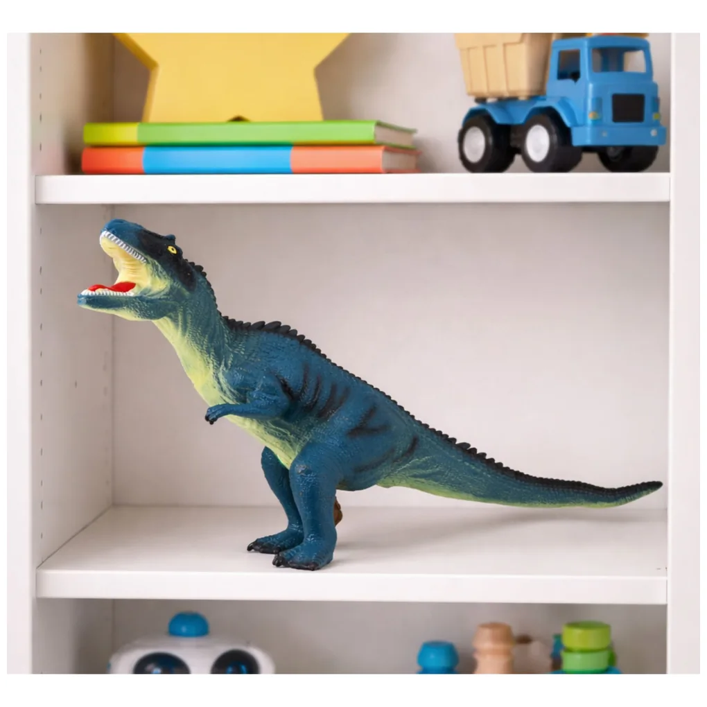 Duża Figurka Dinozaur Tyranozaur Dźwięk 41 cm Niebieski lub Pomarańczowy - obrazek 3
