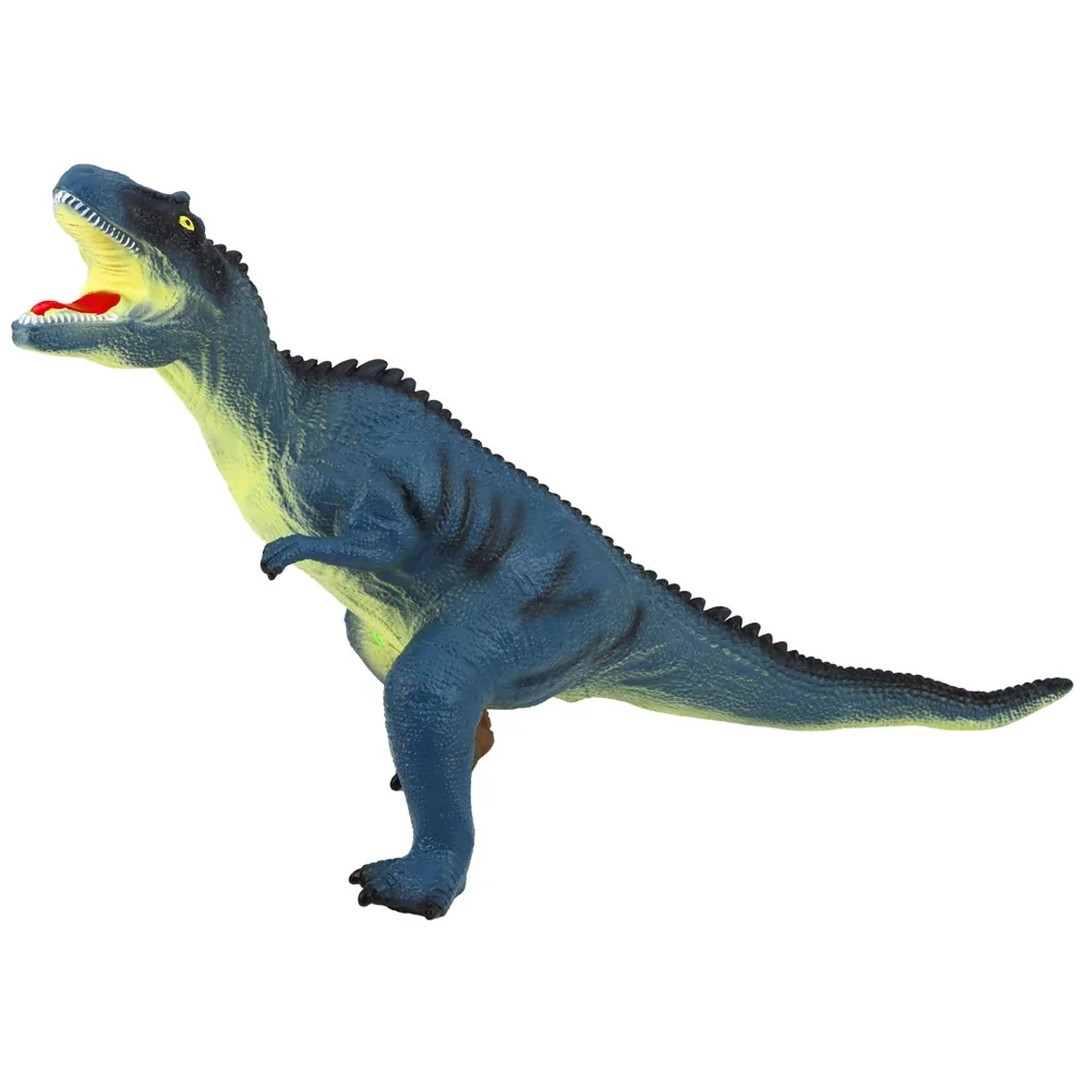 Duża Figurka Dinozaur Tyranozaur Dźwięk 41 cm Niebieski lub Pomarańczowy - obrazek 4