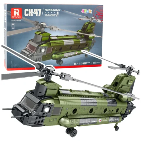 Zestaw Klocków Konstrukcyjnych Helikopter Wojskowy CH-47 Chinook 1451 el.