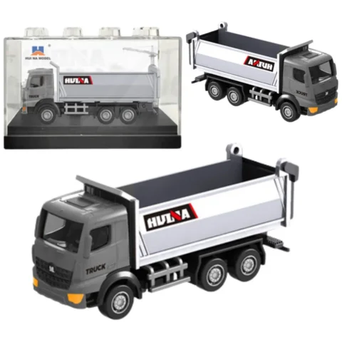 Wywrotka Metalowa Model Kolekcjonerski Huina Srebrna 1:80