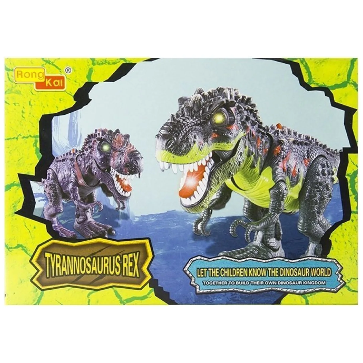 Dinozaur Na Baterie Tyranozaur Rex Chodzący Brązowy - obrazek 4