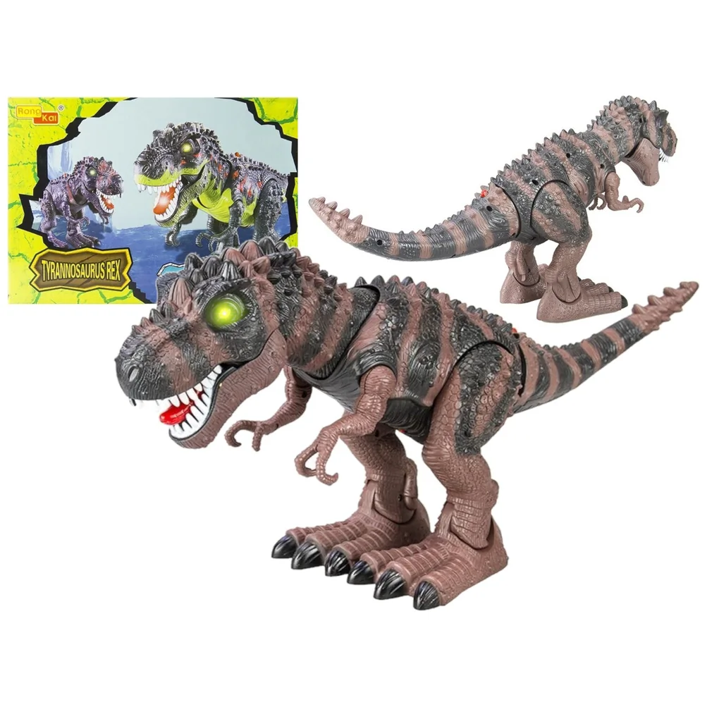 Dinozaur Na Baterie Tyranozaur Rex Chodzący Brązowy