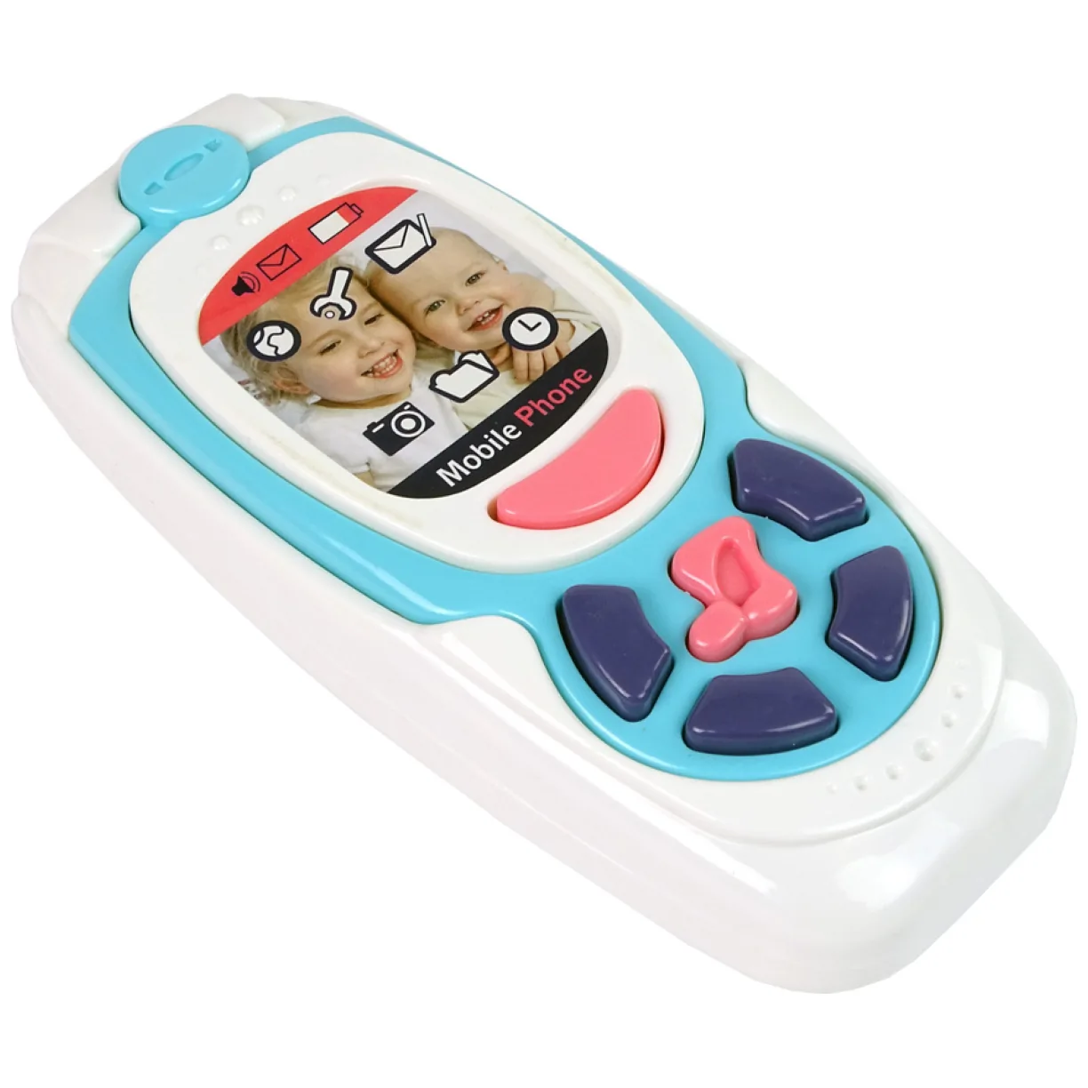 Dziecięcy Edukacyjny Telefon Komórkowy Melodia Niebieski - obrazek 3