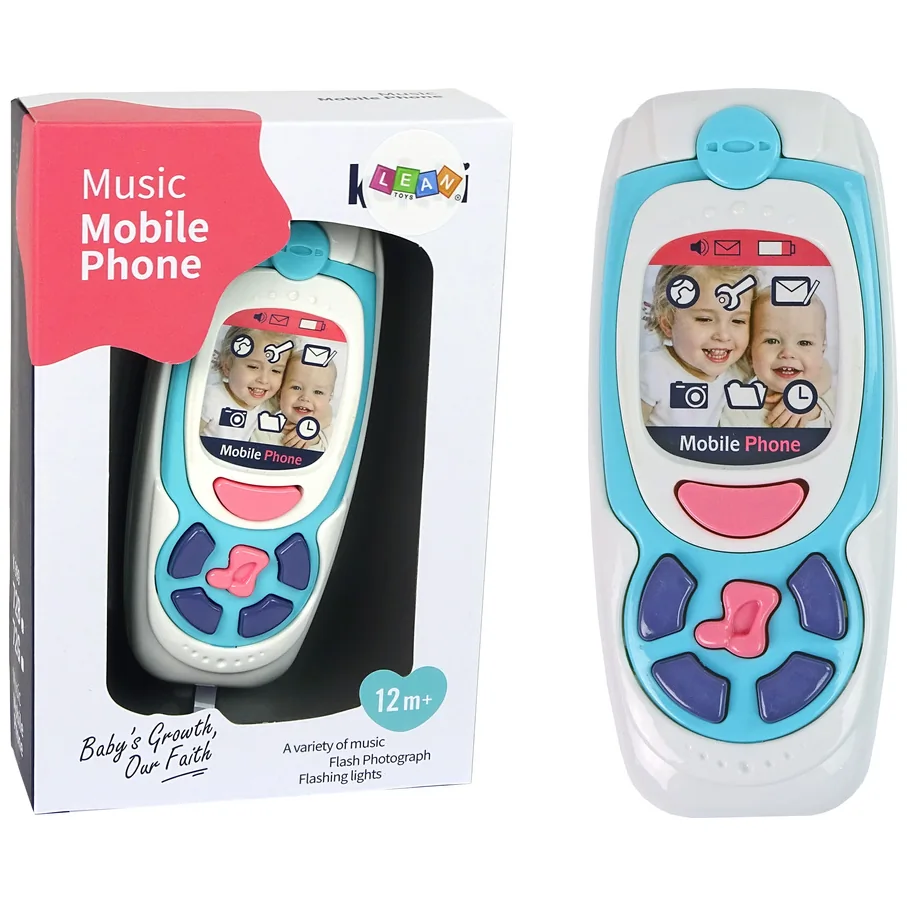 Dziecięcy Edukacyjny Telefon Komórkowy Melodia Niebieski