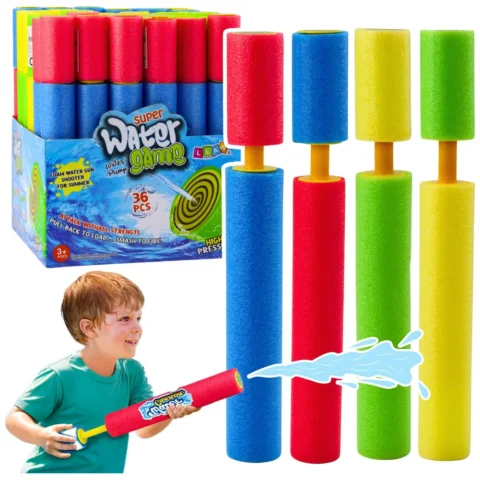 Broń Piankowa Na Wodę Pompka Tuba Wodna Kolorowa 30cm Mix