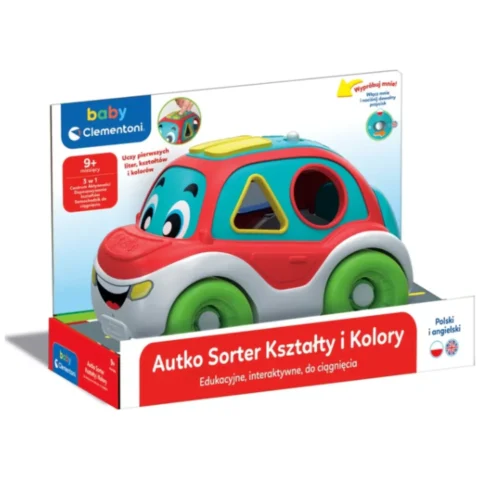 Interaktywne Autko Sorter Kształty i Kolory Język Polski i Angielski Clementoni 50808