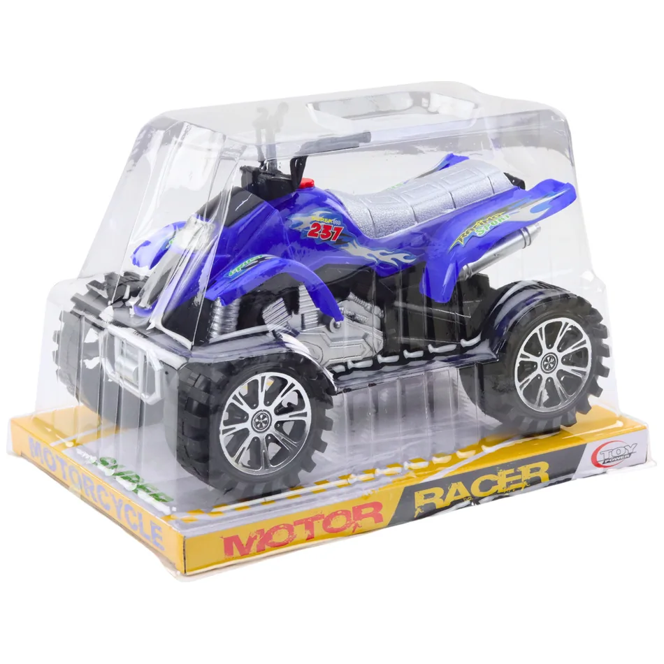 Quad Terenowy Z Napędem Bieżnikowane Koła Niebieski - obrazek 4