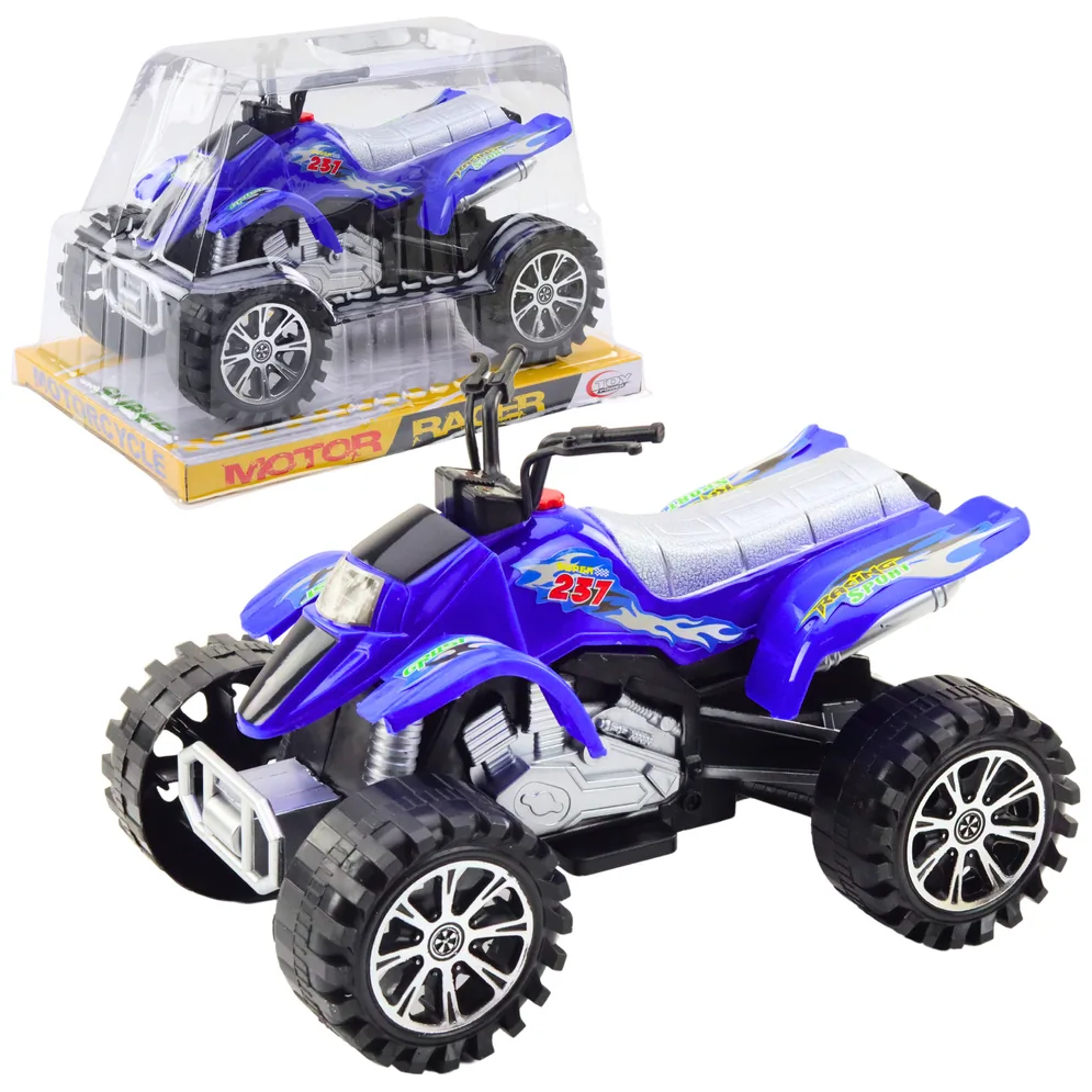 Quad Terenowy Z Napędem Bieżnikowane Koła Niebieski