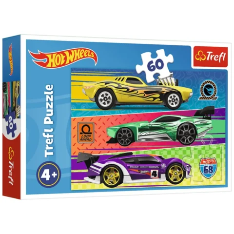 Puzzle - 60 - Hot Wheels - Wyścig - Trefl 17389