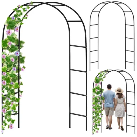 Pergola Ogrodowa Metalowa Na Rośliny Podpora Do Pnączy Łuk 240x140 cm