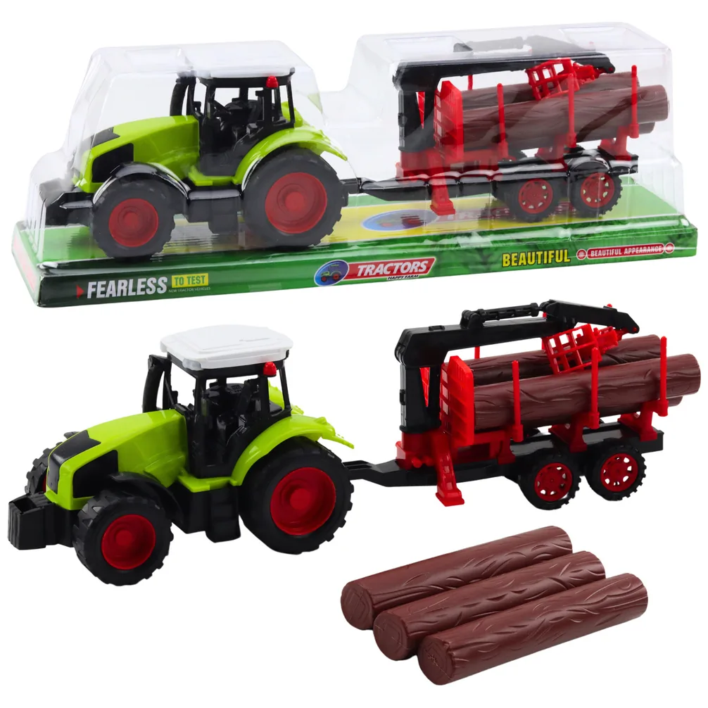 Traktor Rolniczy Z Przyczepą HDS Do Transportu Drewna Bale