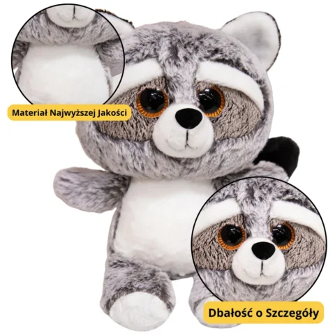 Pluszowa Maskotka Przytulanka Szop Duże Oczy 22cm